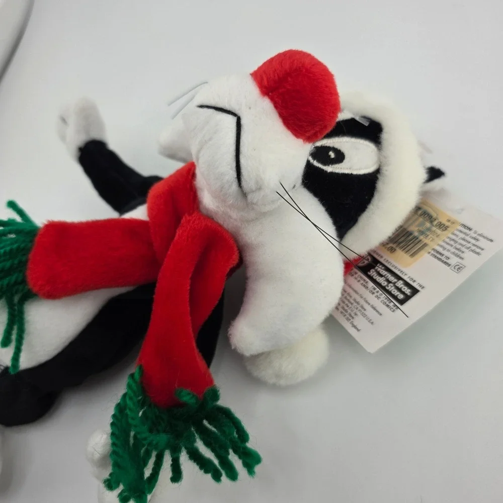 Warner Bros Sylvester‎ Santa Bean Bag Plush Vintage 1998 NWT